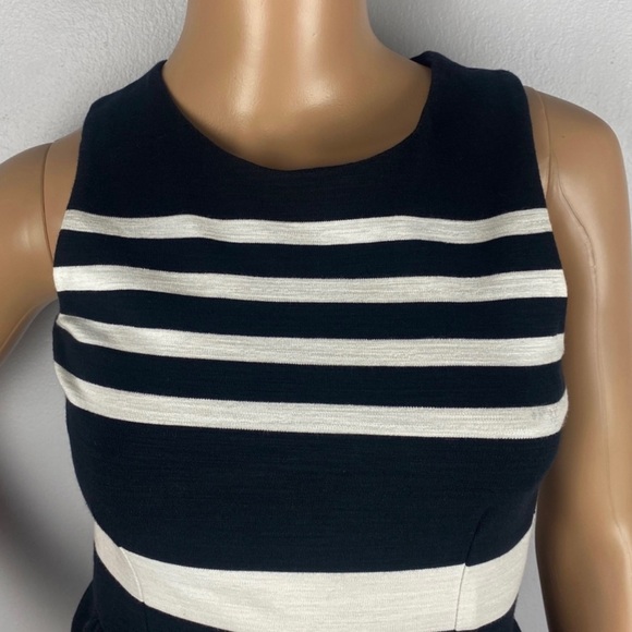 MADEWELL BLACK STRIPED MINI DRESS - Picture 3 of 10